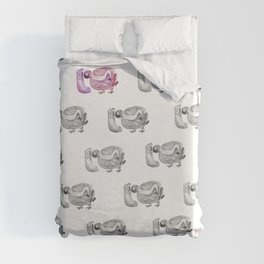Solitary Tinamous Duvet Cover