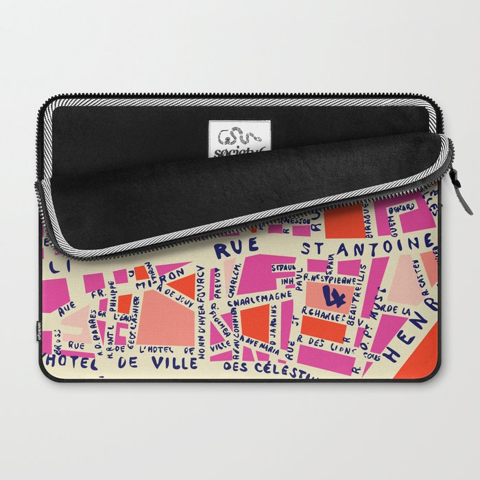 paris map pink