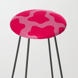 Cute Pink Cow Print Counter Stool
