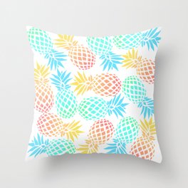 Colorful pineapple pattern Throw Pillow