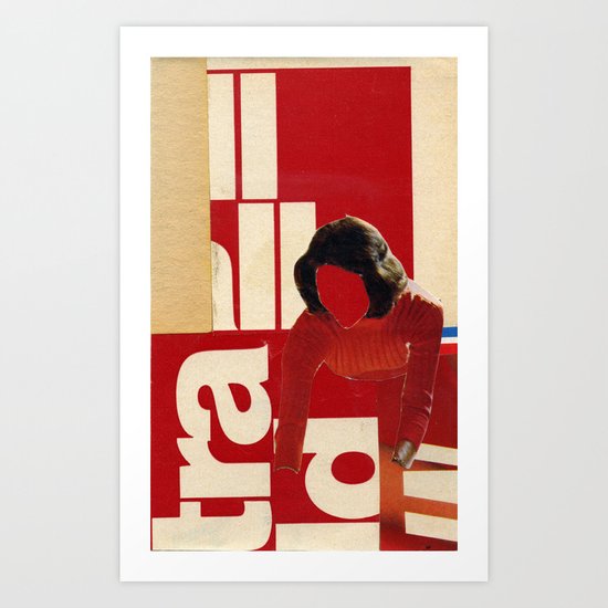 Red in the face Art Print