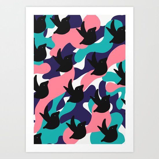 Birds Pattern Art Print