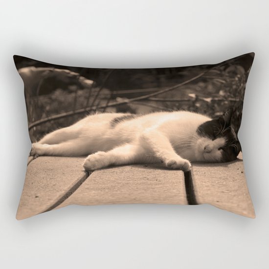 Sleepy cat Rectangular Pillow