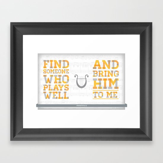 David Serenaded Saul (by Carla Zetina-Yglesias) Framed Art Print