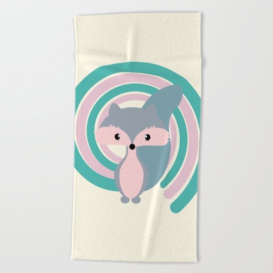 Silver fox Beach Towel