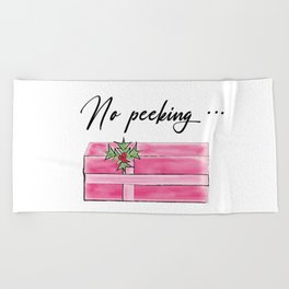 Pink Christmas gifts Beach Towel