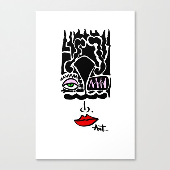 Selfie - Selfportrait - Portrait no background Canvas Print