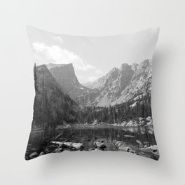 Colorado Rocky Mountain National Park - Black and White Throw Pillow