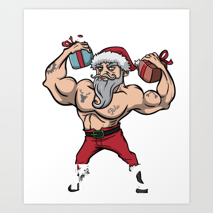  Christmas Gift for Fitness Lovers Strong Santa Claus