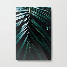 Dark Palm Leaves Metal Print | Palm, Photo, Tropical, Garden, Minimalism, Nature, Moody, Abstract, Leaves, Pattern 