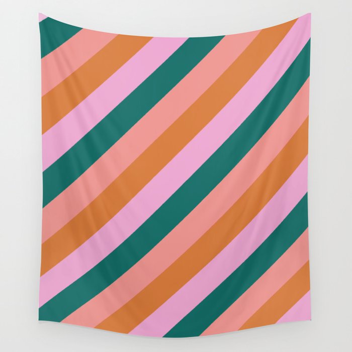 Abstraction_NEW_STRIPE_SWEET_LINE_LOVE_POP_ART_1127A Wall Tapestry