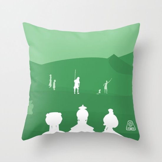 Avatar - Earth Book Throw Pillow