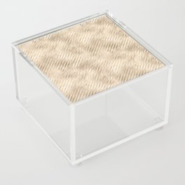 Luxury Light Gold Metallic Stripes Pattern Acrylic Box