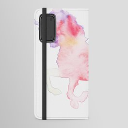 Abstract Watercolor Painting Valourine Original Desi141203 Abstract Pink Watercolor Block 79 Unicorn Android Wallet Case