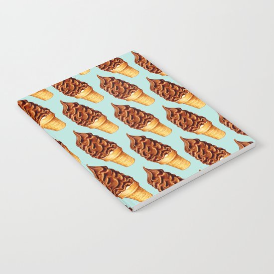 Ice Cream Pattern -Chocolate Notebook