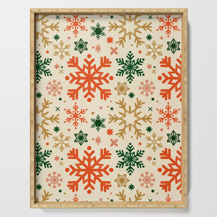 Snowflake Collection – Retro Palette Serving Tray