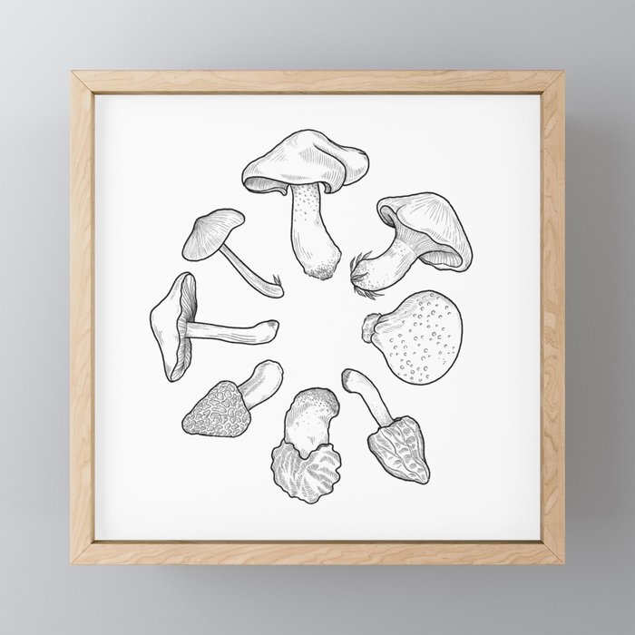 Mushroom Roulette Framed Mini Art Print