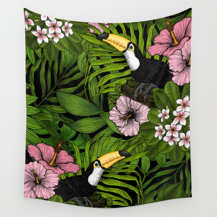 Green and pink tapestry outlet
