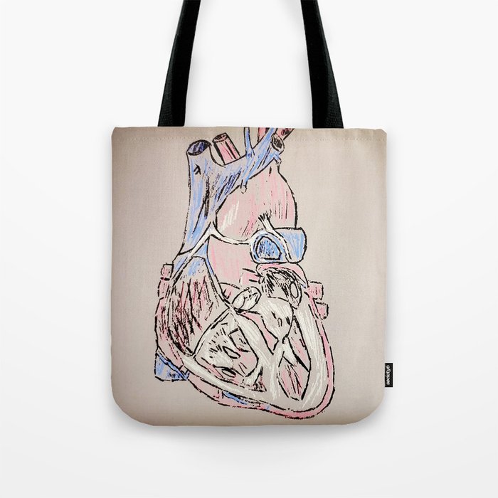 Tetralogy of Fallot anatomical heart Tote Bag by AEPrince Photography