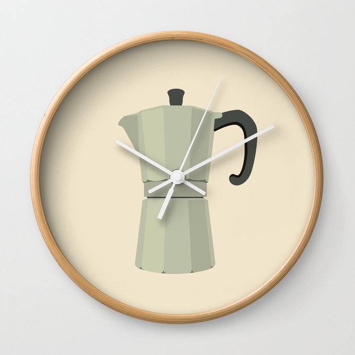 Moka Percolator Coffee Maker Wall Clock