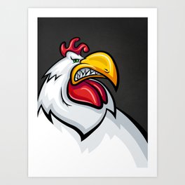 Angry Rooster Art Print
