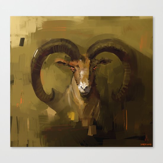 Blue Sheep Canvas Print