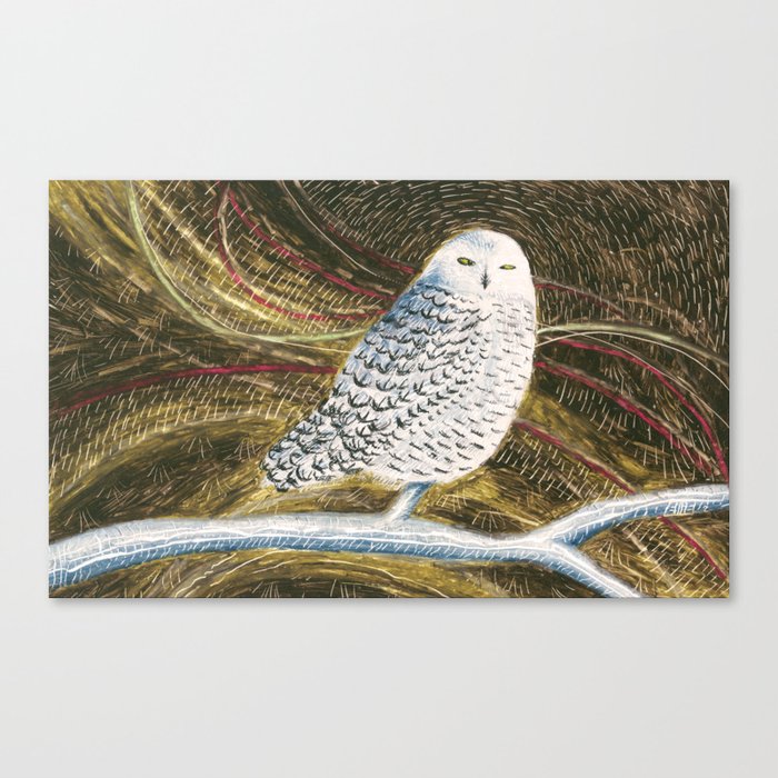 Snowy Owl Canvas Print By Themadmarker Society6