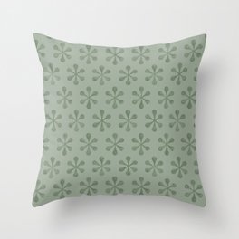 simple watercolor starburst - sage Throw Pillow