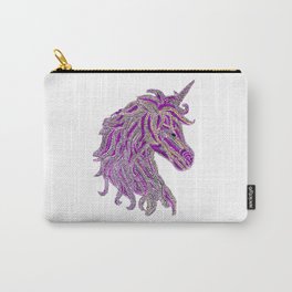 Mythical Unicorn - Magenta & Yellow Dots Carry-All Pouch