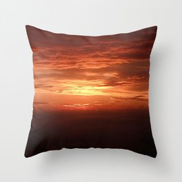 Elegant Original Gold Sunset Art Collection Throw Pillow