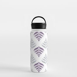 Silver and Purple Folk Art Water Bottle