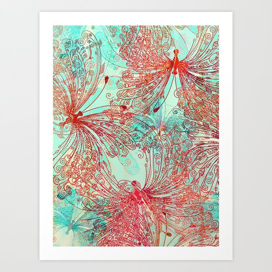 Butterfly Pattern Art Print