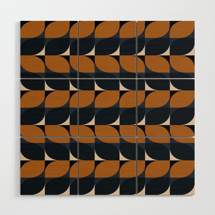 Abstract Patterned Shapes XVIII Wood Wall Art