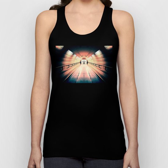 Robot Guarding Tunnel Unisex Tank Top
