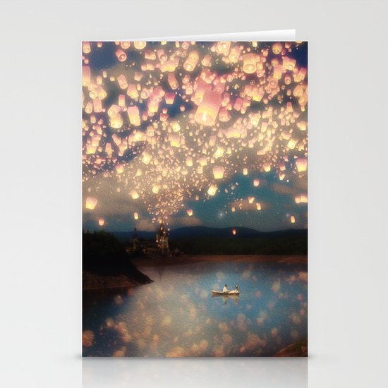 Love Wish Lanterns Stationery Cards