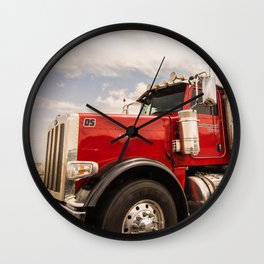 Red truck California Wall Clock