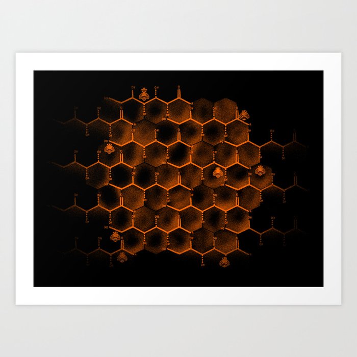 Glucose Hive Art Print