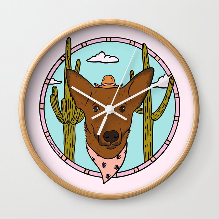 Cowboy Dog- Shepherd Wall Clock