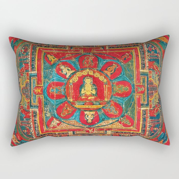 Vairocana Buddha Tibetan Buddhist Mandala Rectangular Pillow