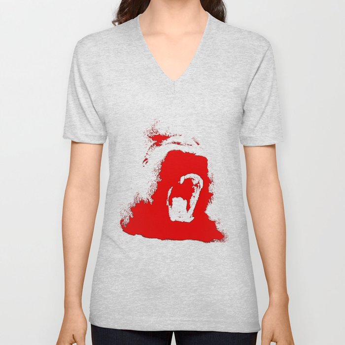 Bloody gorilla V Neck T Shirt
