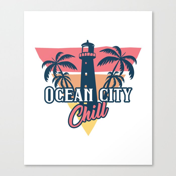 Ocean city chill Canvas Print
