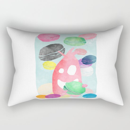 A wild creature in a macaron rain Rectangular Pillow