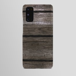 Brown textured wooden surface Android Case