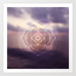 Morning silence | Sacred geometry Art Print