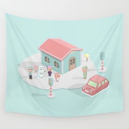Single Dad Elves Wall Tapestry