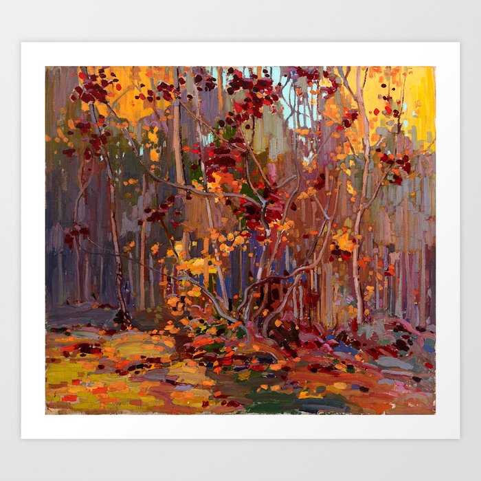 Tom Thomson - Maple Saplings - Canada, Canadian Oil Painting - Group of Seven Art Print