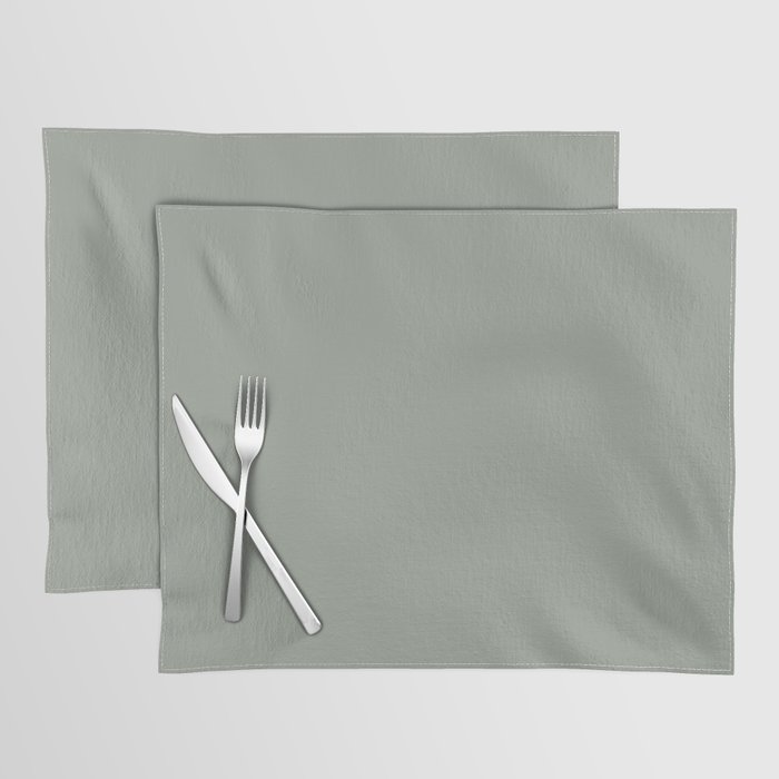 Dark Gray Solid Color, Pairs to Benjamin Moore Heather Gray 2139-40 Accent to Tucson Teal Placemat
