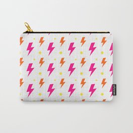 Lightning Bolt Pattern (pink/orange/yellow/white) Carry-All Pouch