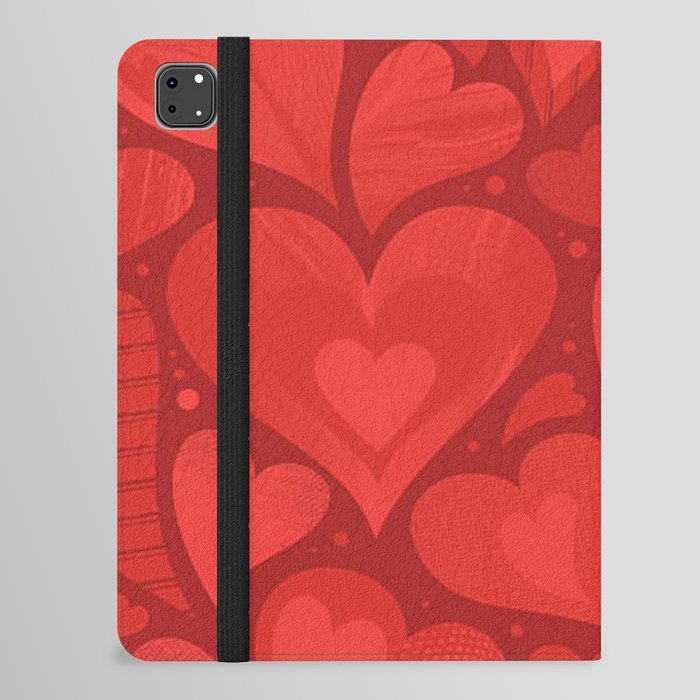 Hearts - Textured iPad Folio Case