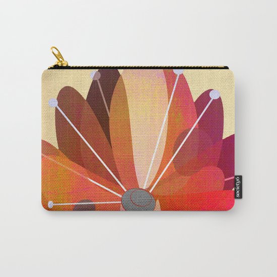 Red Flower Carry-All Pouch